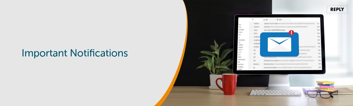 Important notifications Desktop Banner