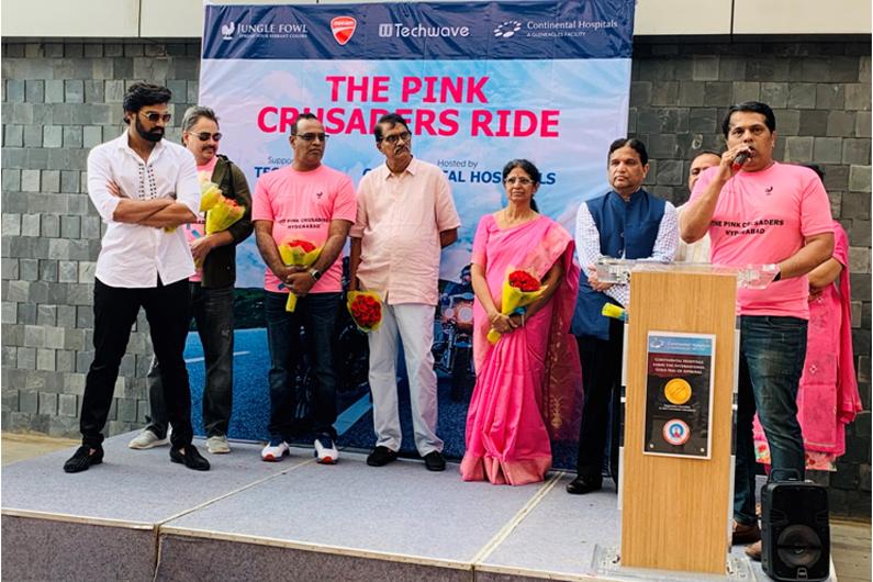 Continental Hospitals, Hyderabad hosts &lsquo;The Pink Crusader Ride&rsquo; to spread awareness on Breast Cancer