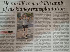 11K Run post Kidney transplant