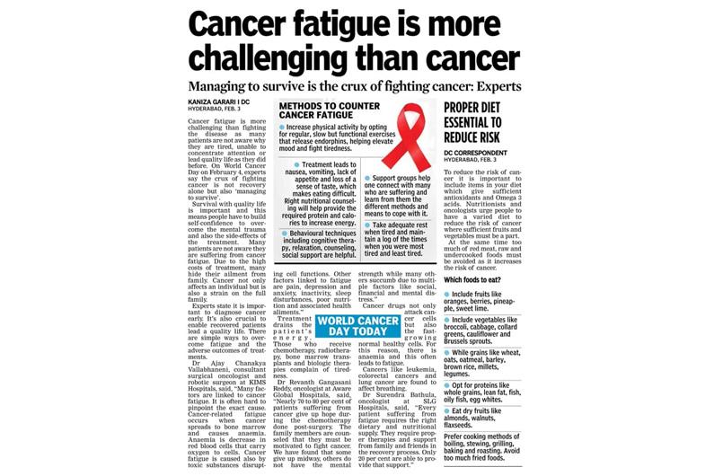 Cancer fatigue is more challenging than cancer