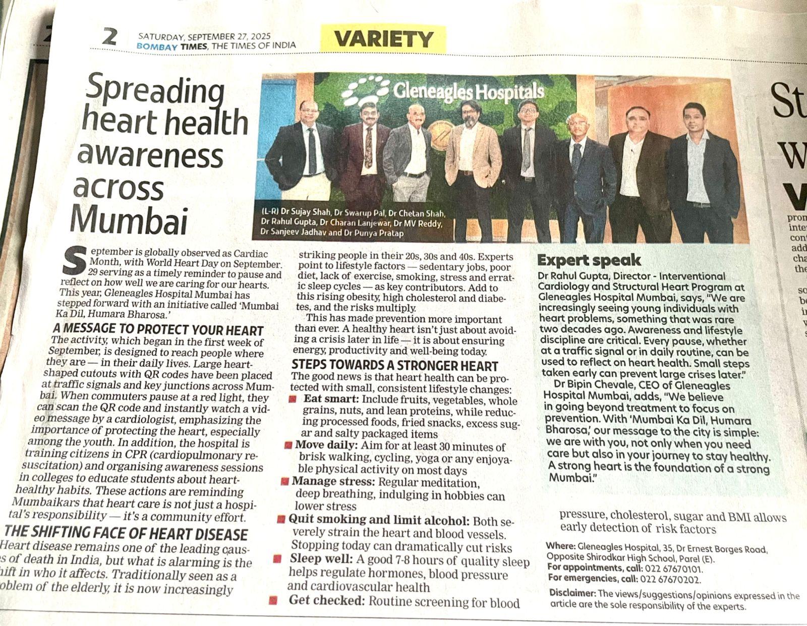 Spreading heart health awareness across mumbai