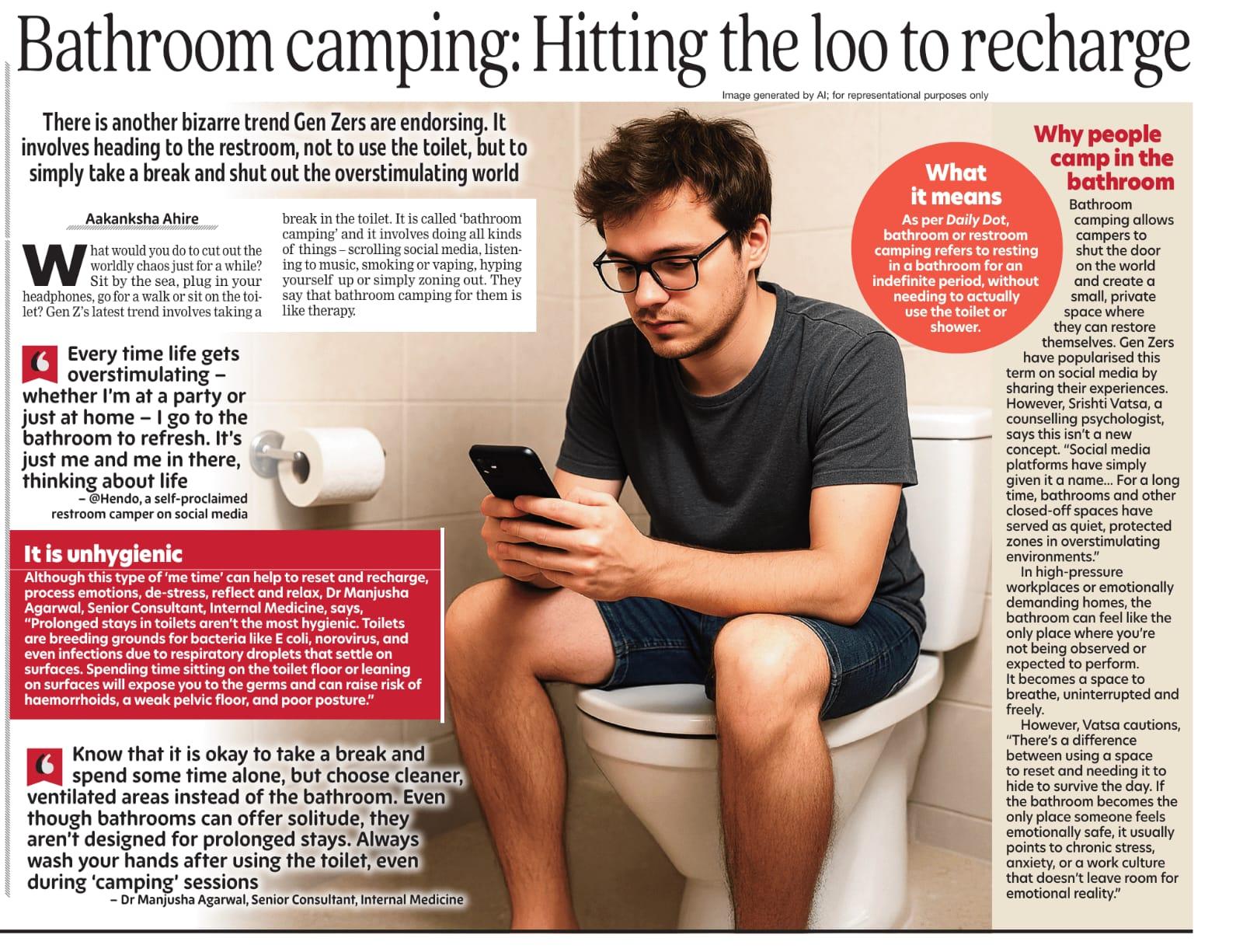 Bathroom Camping Hitting the Loo to Recharge