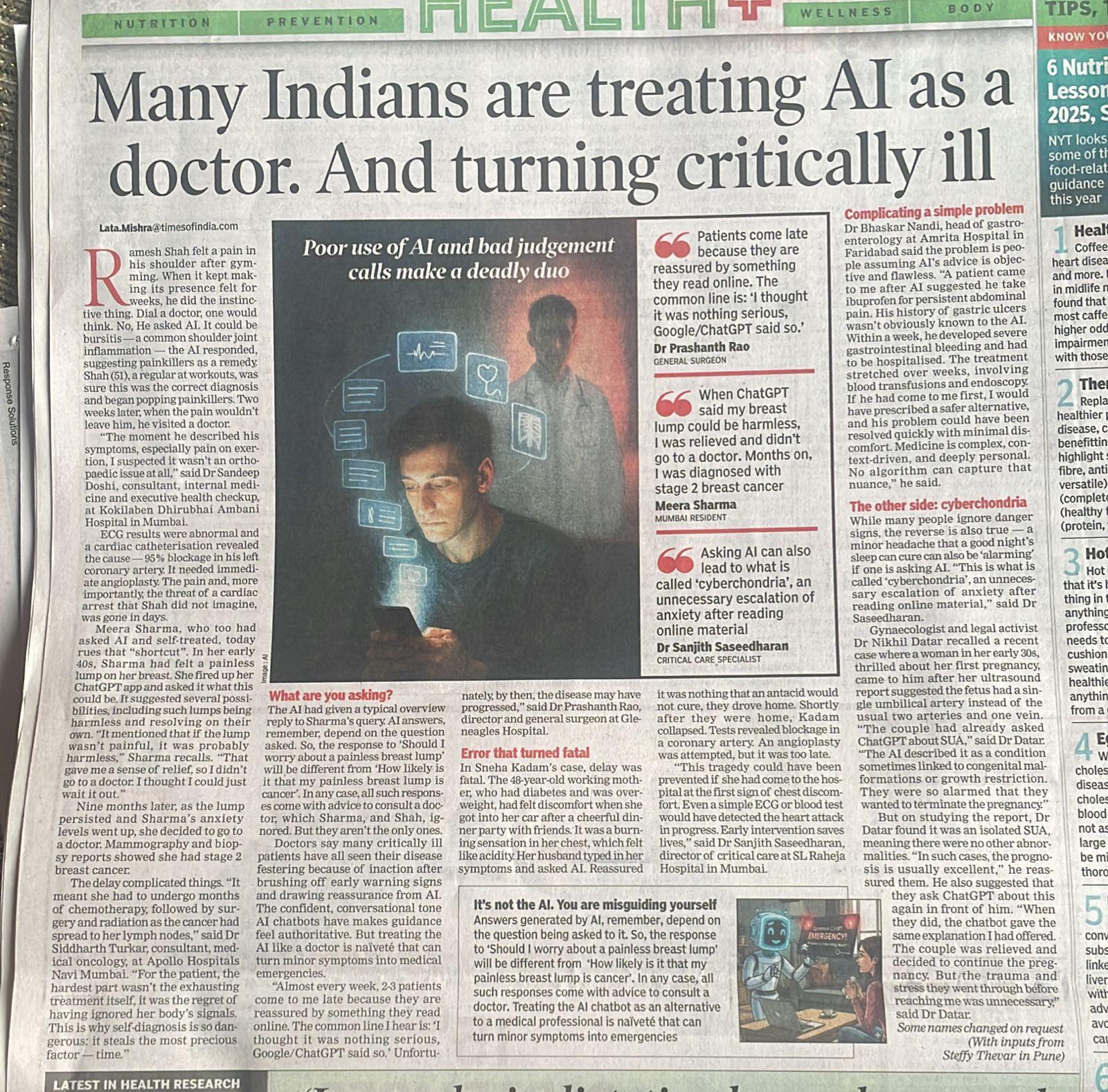 Many Indians are treating AI as a doctor. And turning critically ill