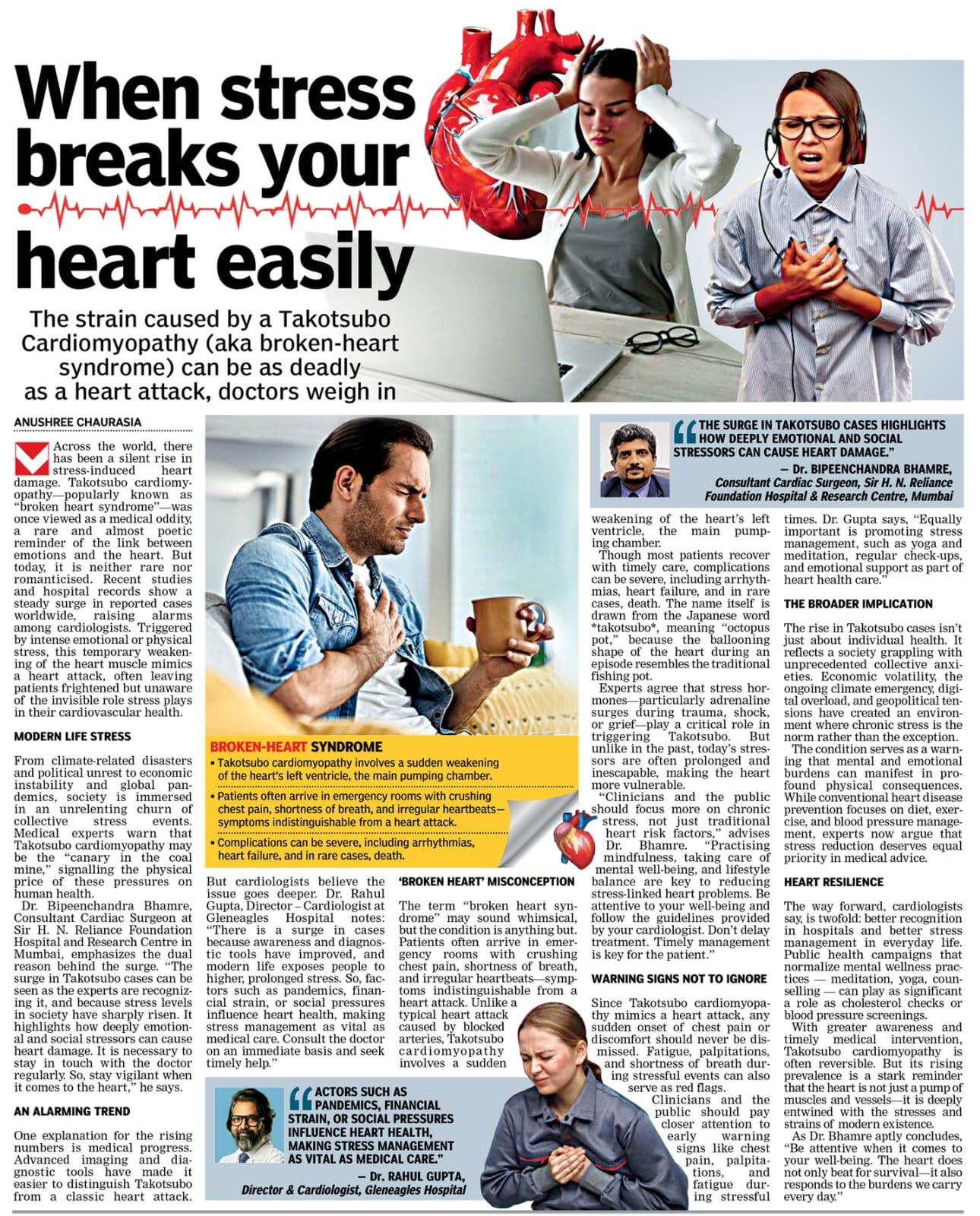 When stress breaks your heart easily