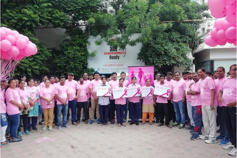 Aware Gleneagles Global Hospital organises a Walkathon on occasion of Breast Cancer Awareness Month