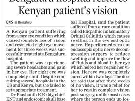 Kenyan patient vision restored
