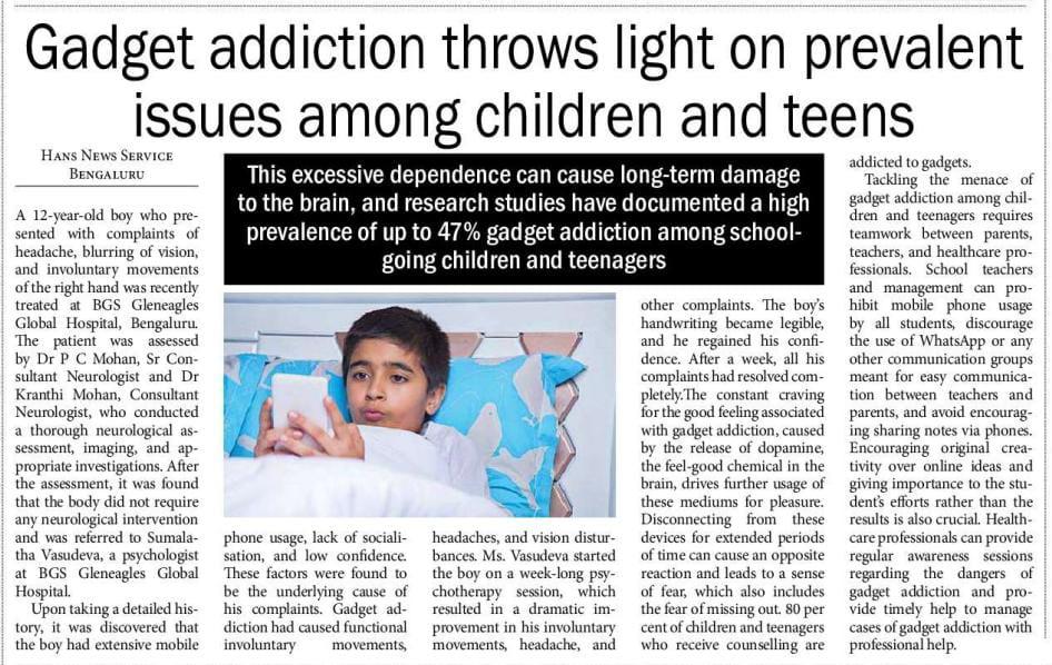 Gadget addiction children