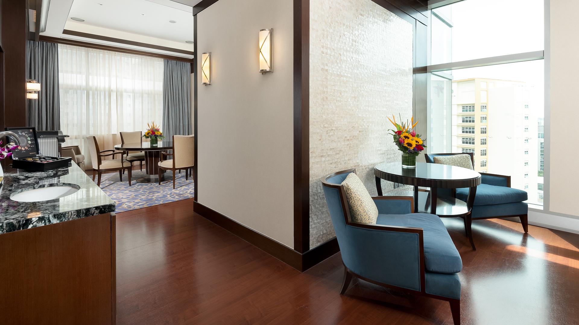 伊丽莎白诺维娜医院尊荣套房的用餐和等候室