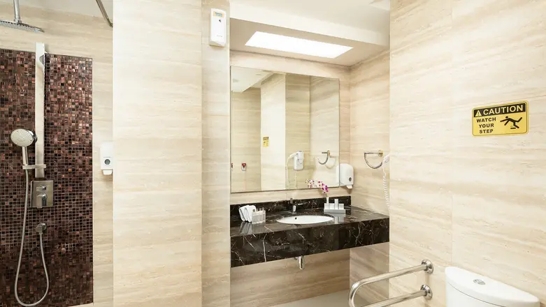 Bright and modern bathroom fitted with premium finishings