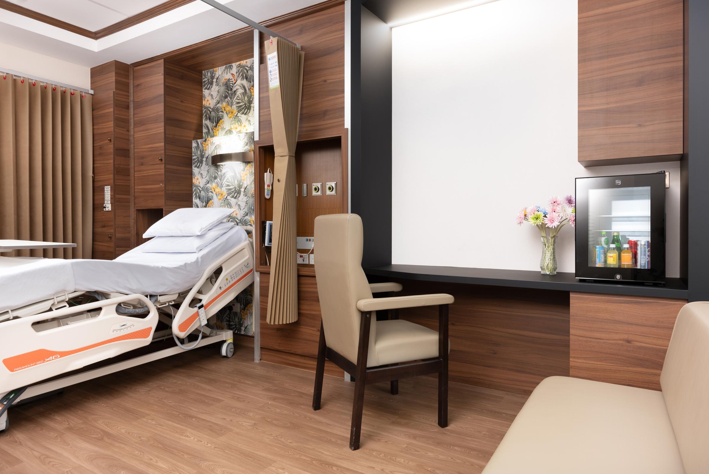 Convenient writing desk in the room, equipped with a comfortable chair