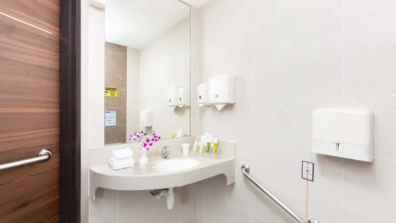 Our well-equipped bathroom provides ample space for your comfort and convenience