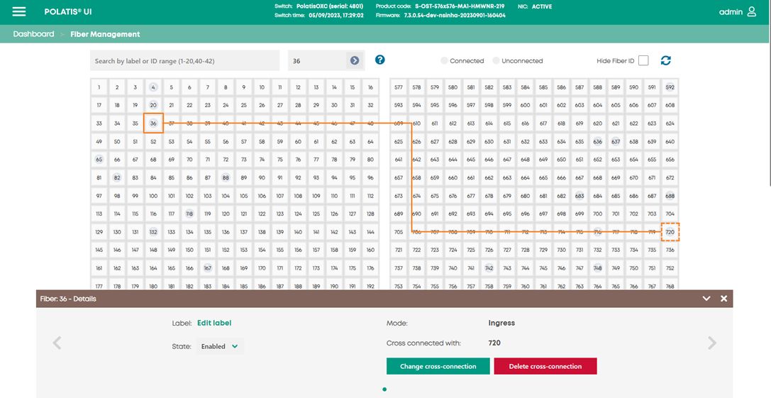 POLATIS OCS GUI screenshot