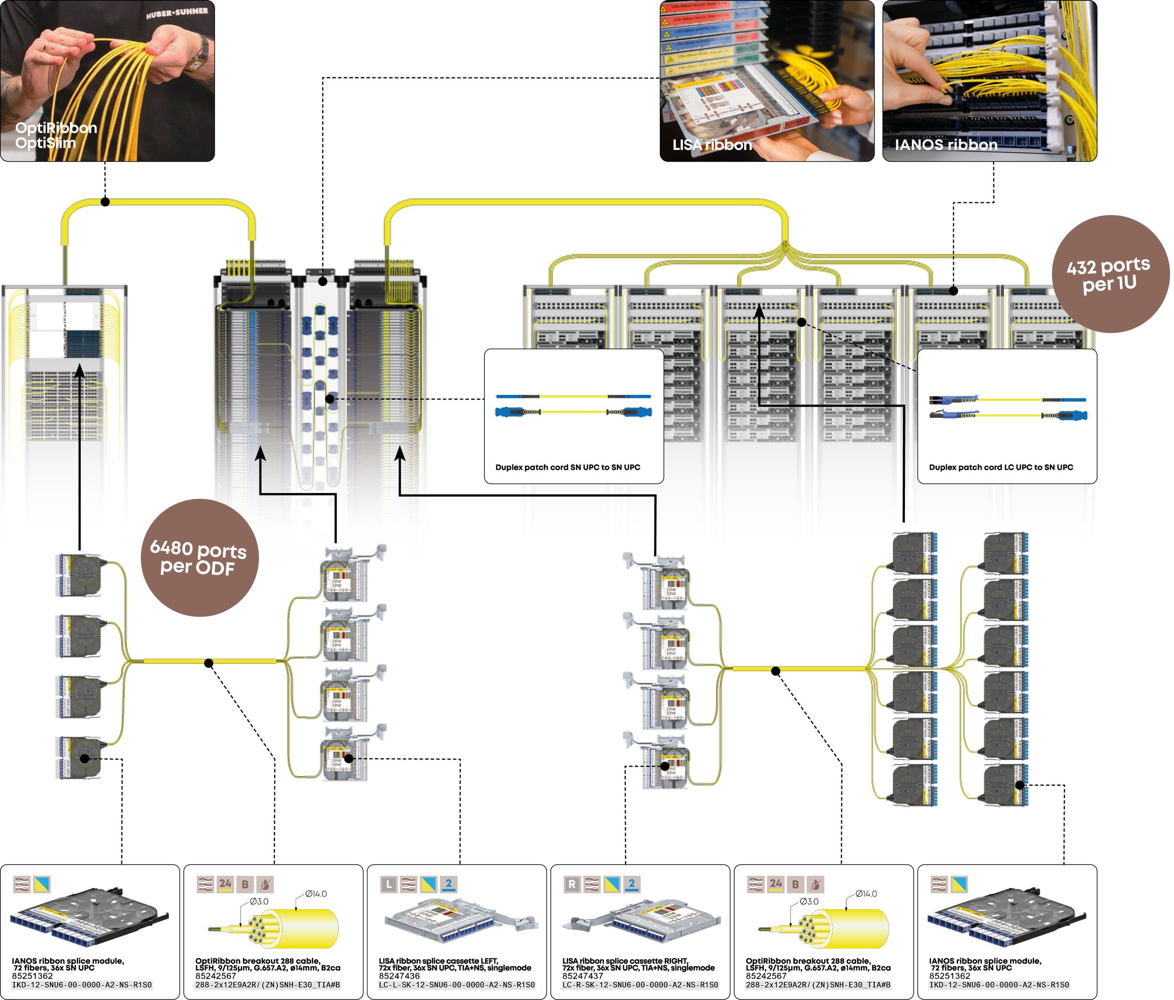 OptiRibbon breakout 288 on a white space
