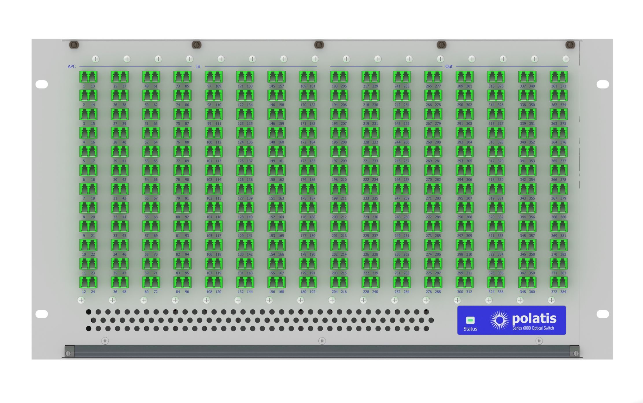 HS FO POLATIS 6000 Series 192X192 LC 6RU Fiber optic switching