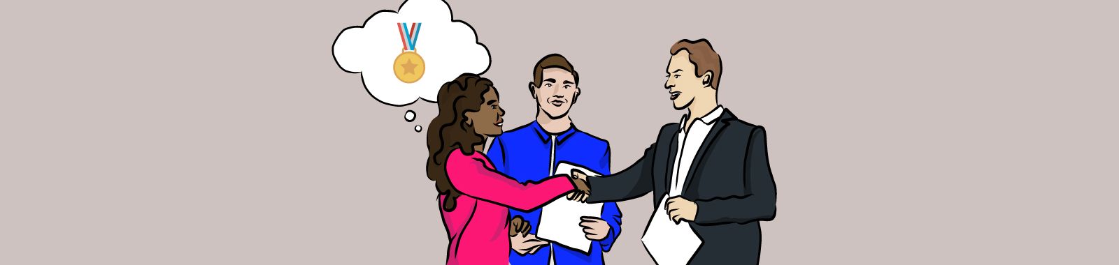 Banner wide with medal emoji