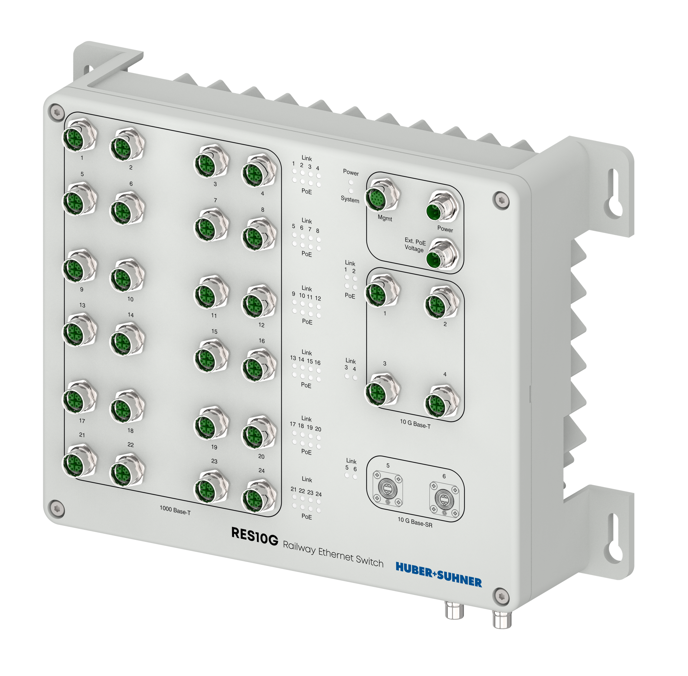 HS FO Railway Switch RES10G 4x10G 2x10G-FO 24x1G 26xPoE-1