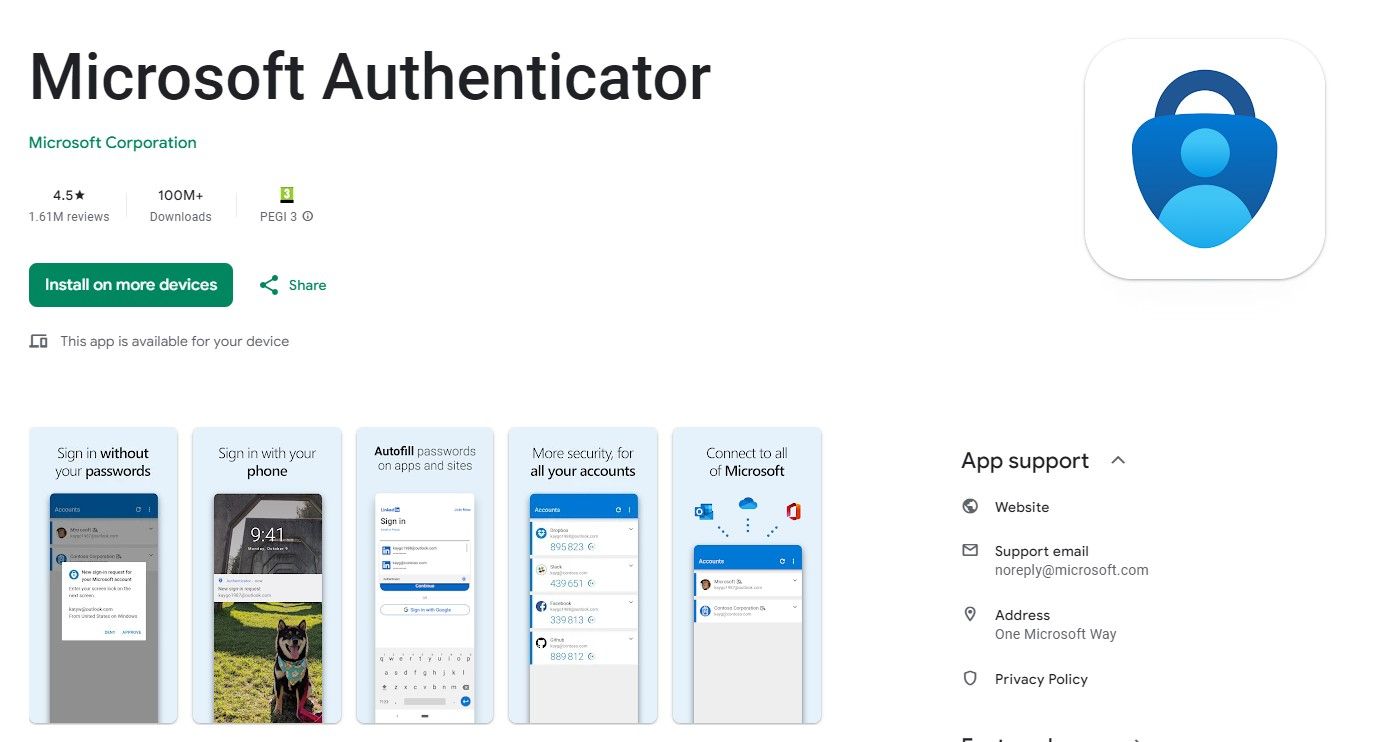 Microsoft authenticator