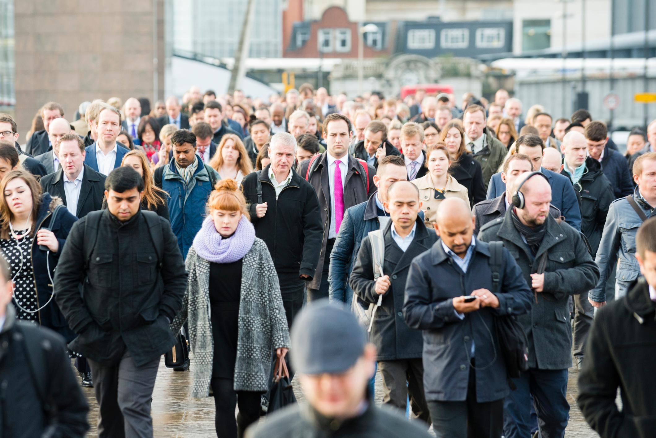 Business people commuting.