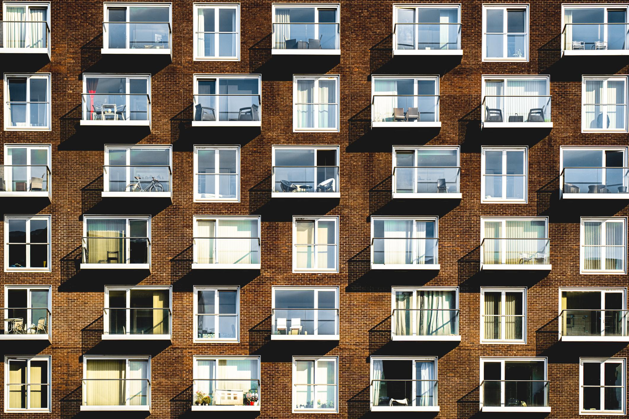 Exterior view of modern apartments