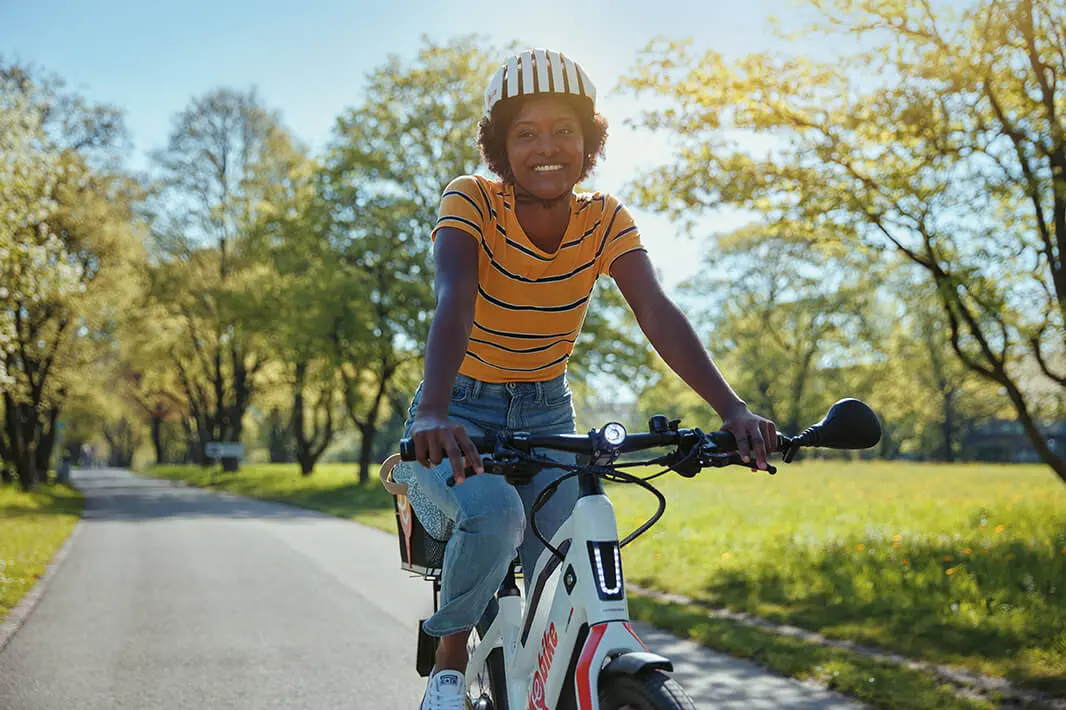Mit dem Pick-e-Bike unterwegs