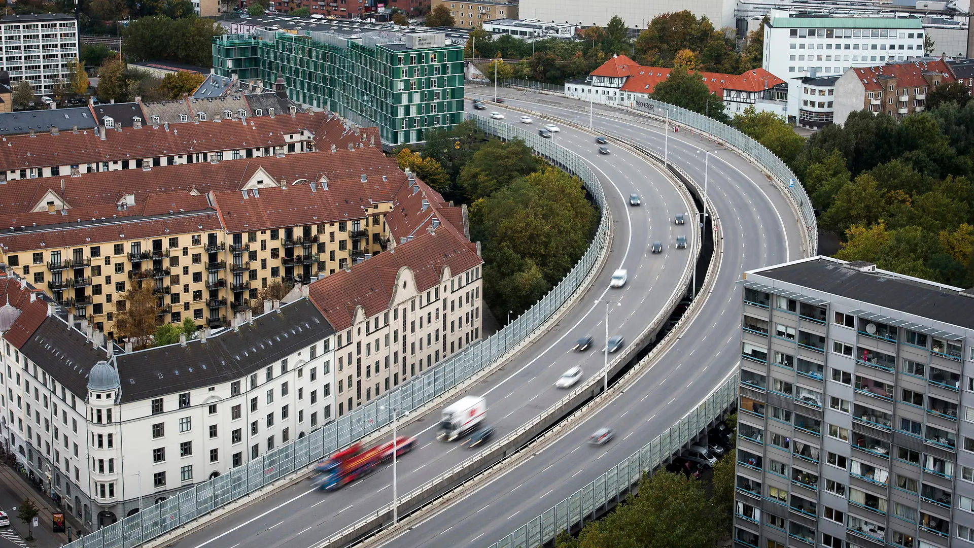 Billede af Bispeengbuen, som måske står overfor at skulle rives ned, og i stedet lade trafikken føres under jorden.