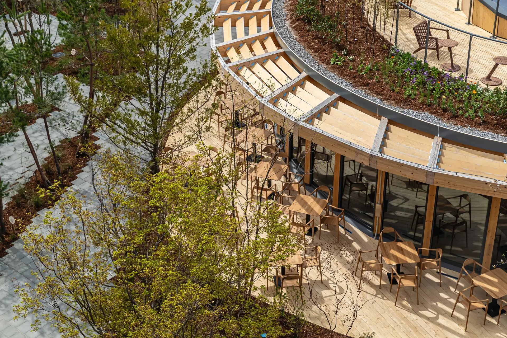 Pavilion exterior view day, Architecture, Restaurant