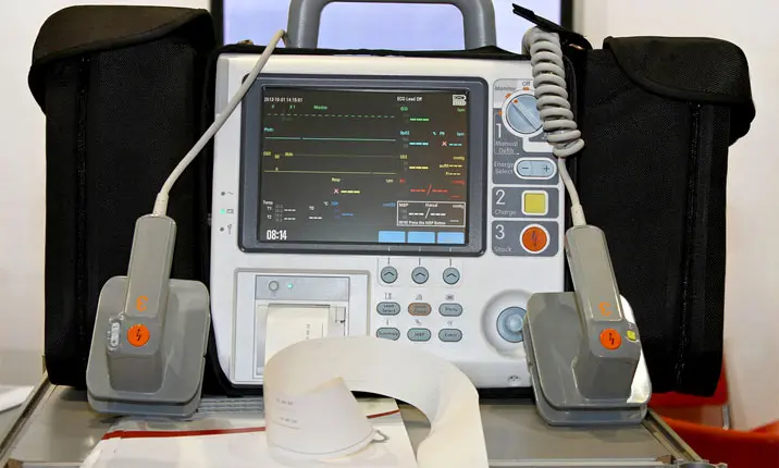 ECG with defibrillator