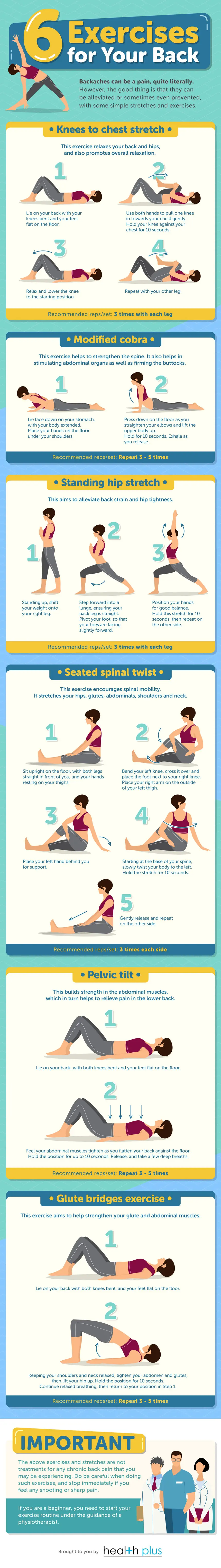 10 Best Exercises & Stretches for Lower Back Pain Relief