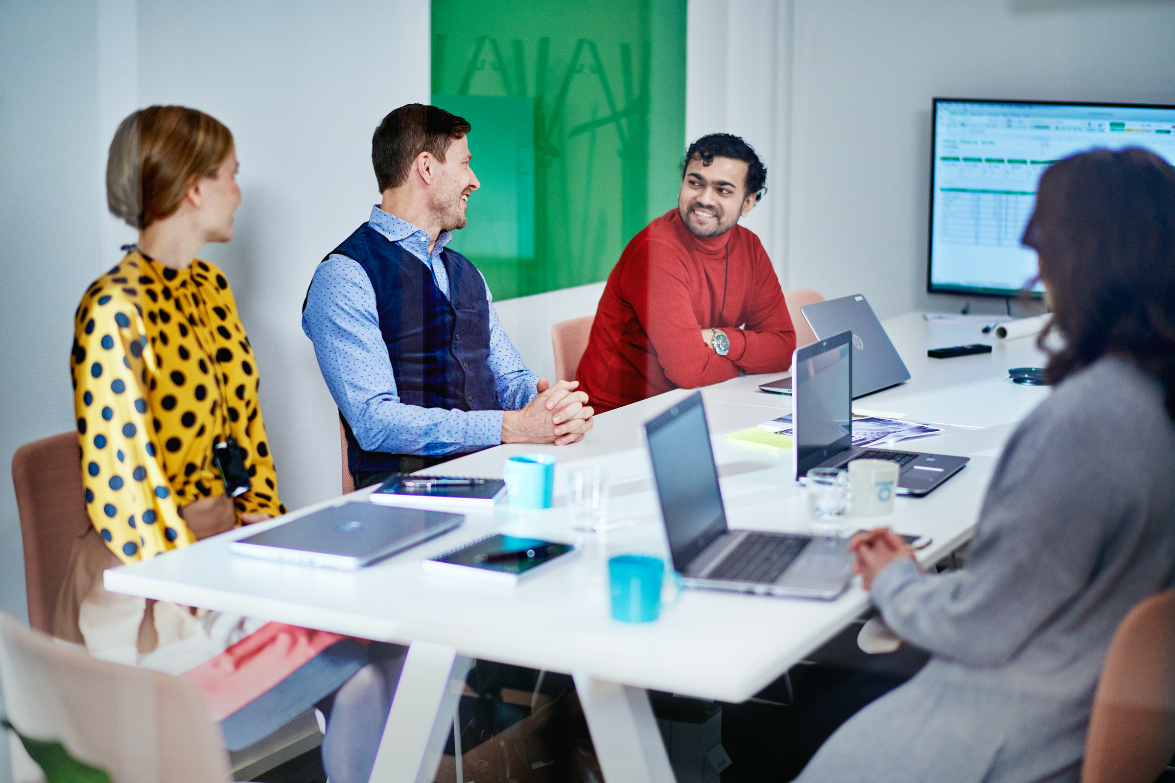 office workers in a meeting room