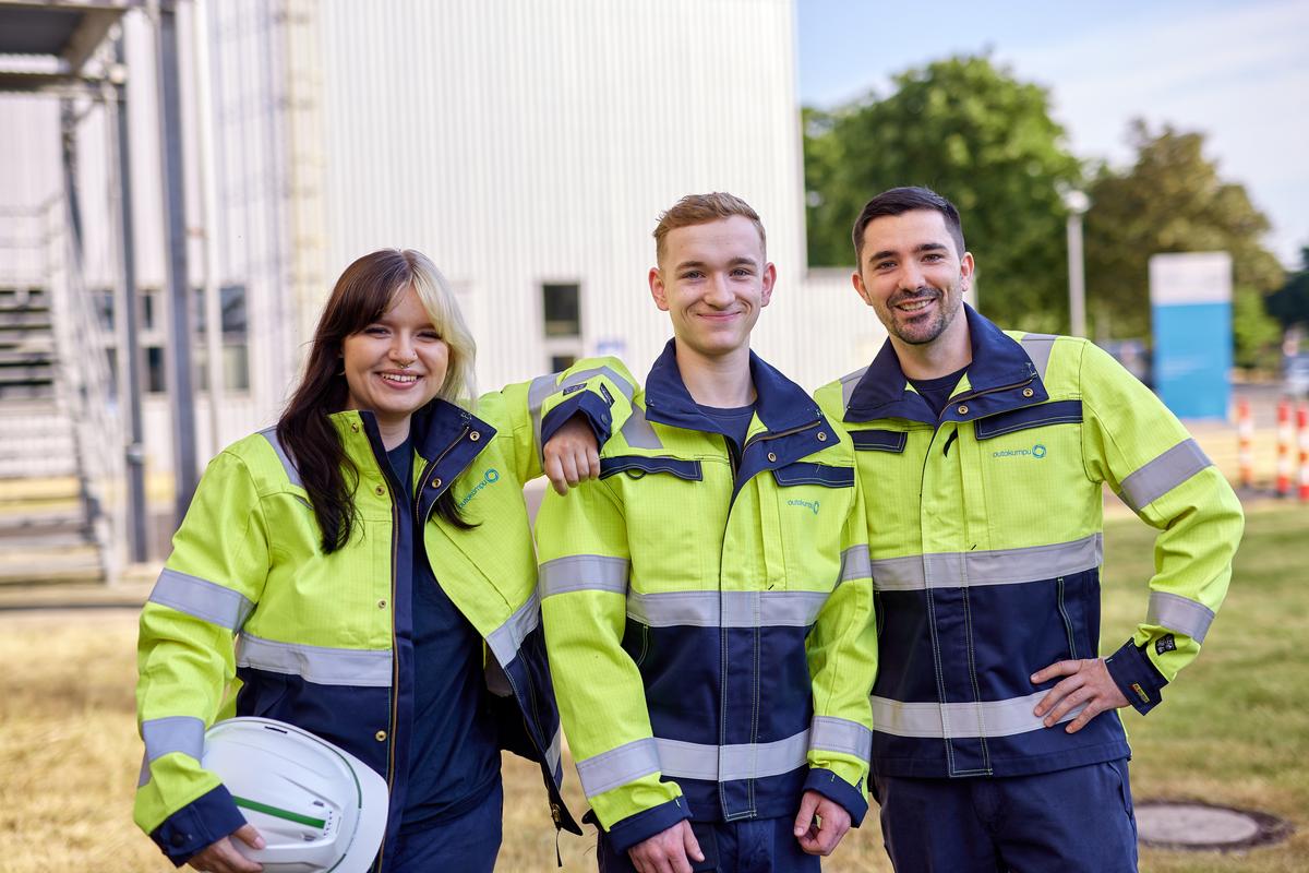 Three Krefeld employees pictured in June 2023