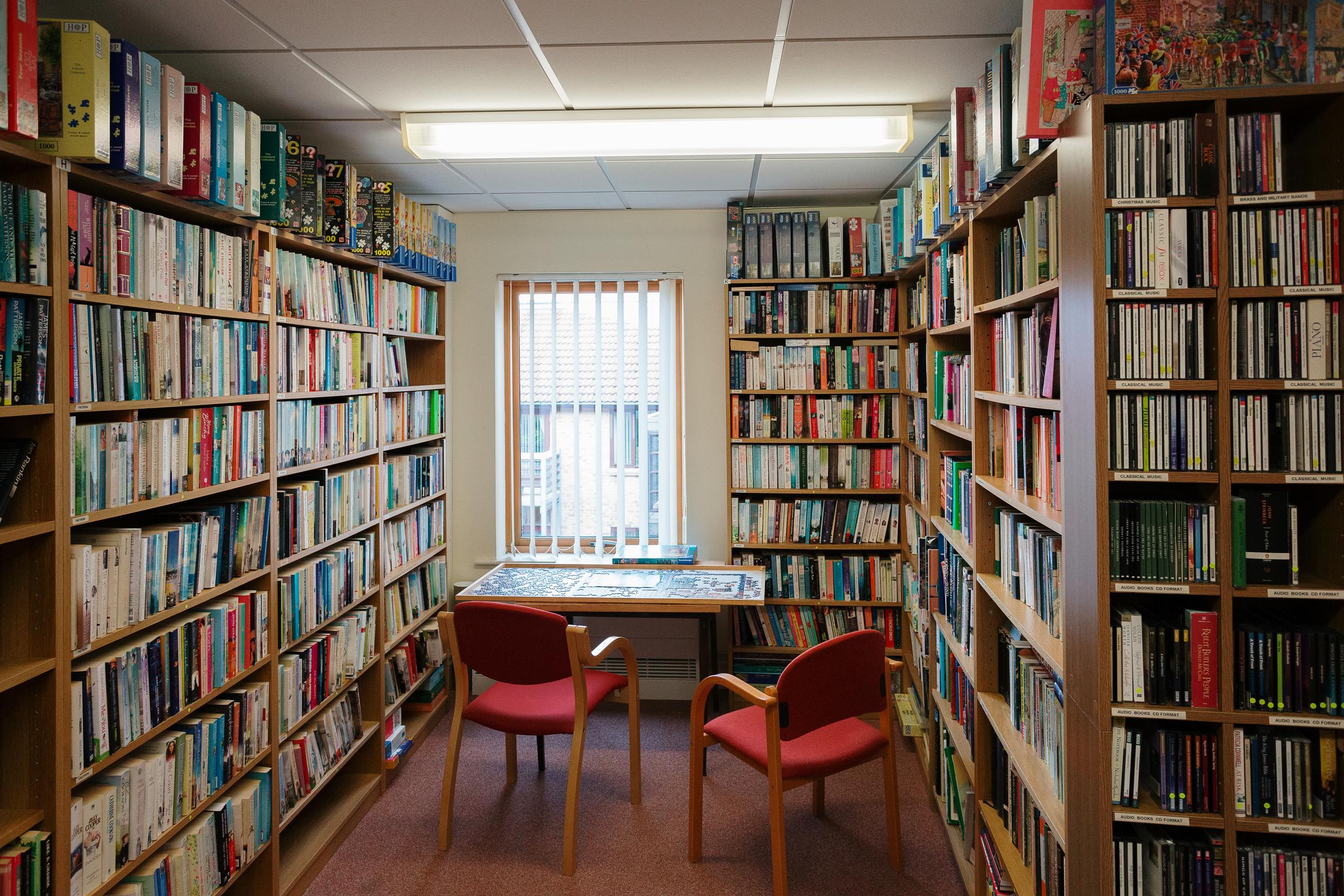 libary at Plaxton Court, Scarborough