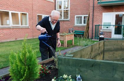 Watering Plants at Bedford, Court, Leeds