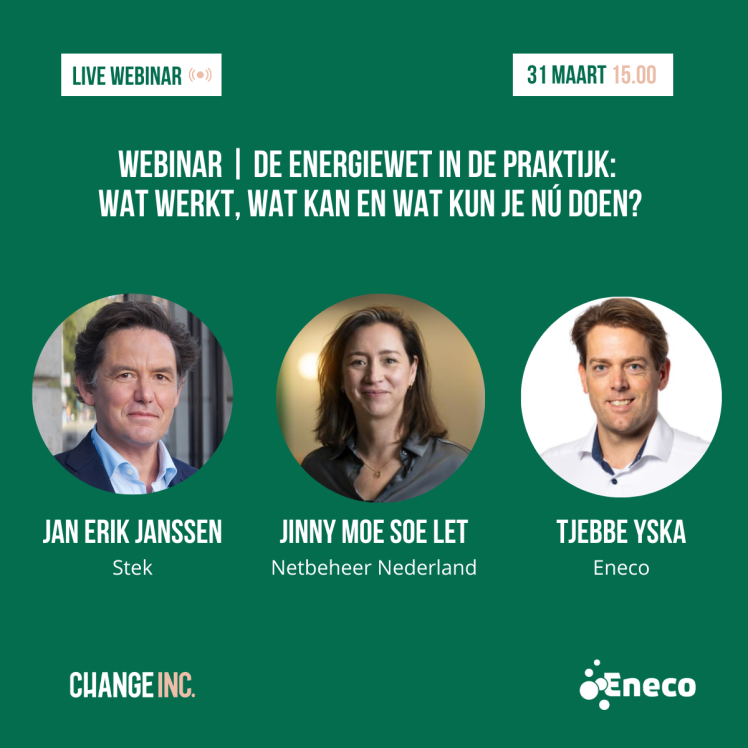 De Energiewet in de praktijk met Jan Erik Janssen, Jinny Moe Soe Let en Tjebbe Yska