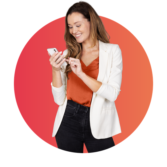 Vrouw op telefoon