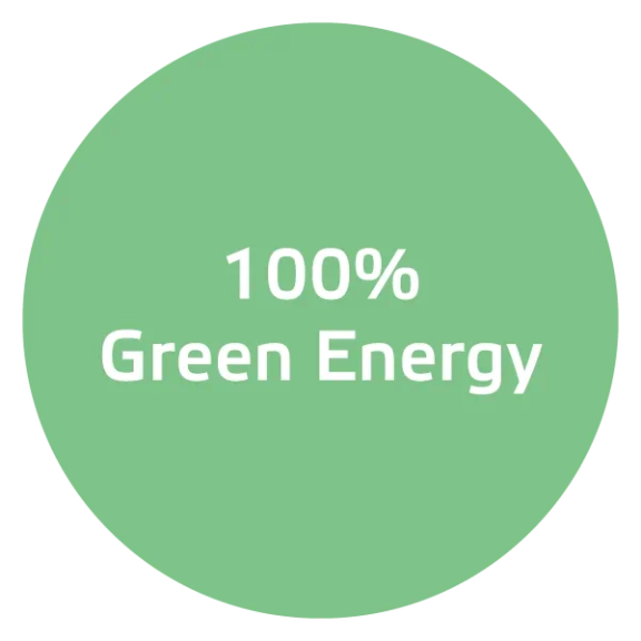 100% green energy label