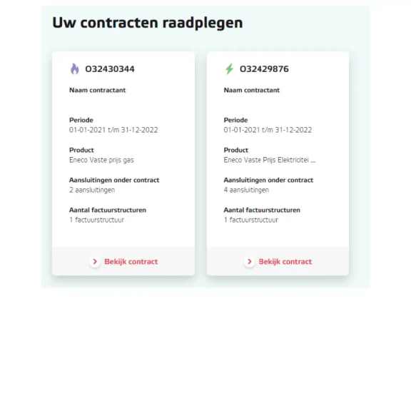 Leveringstarieven contracten raadplegen