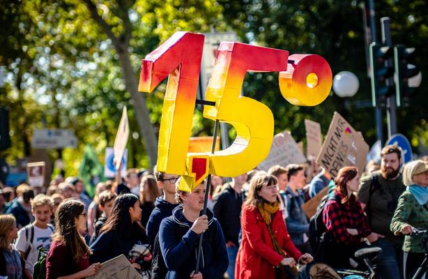 A street protest for a climate neutral planet