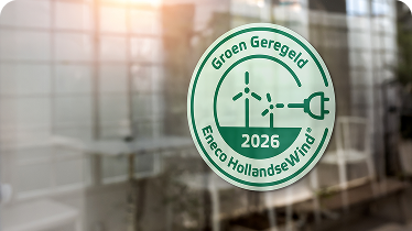 Groen Geregeld raamsticker