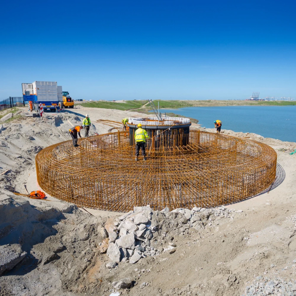 Bouw Windpark Slufterdam