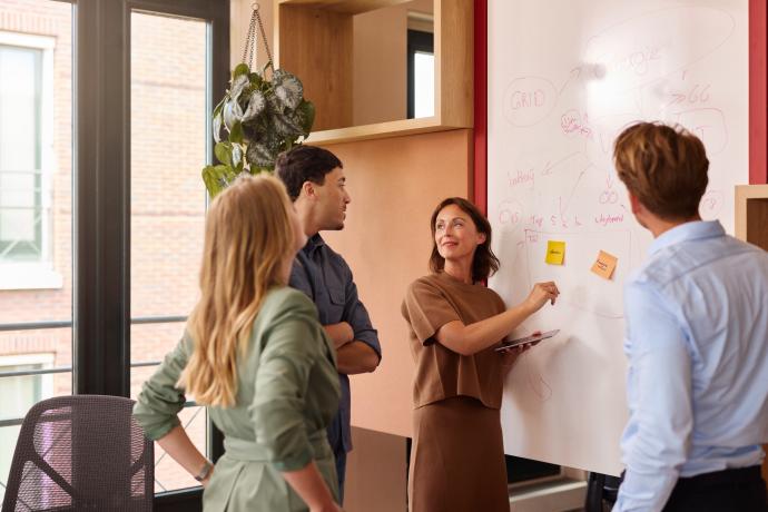 Uitleg bij een whiteboard