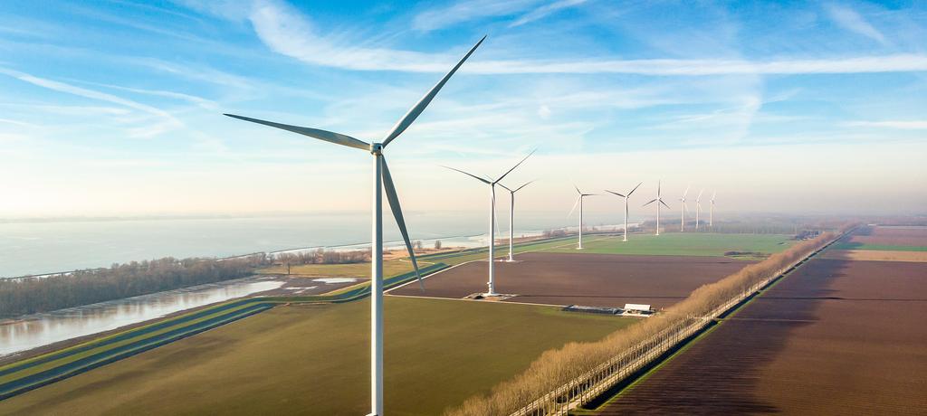 Wind farm Windpark Hogezandse Polder Numansdorp
