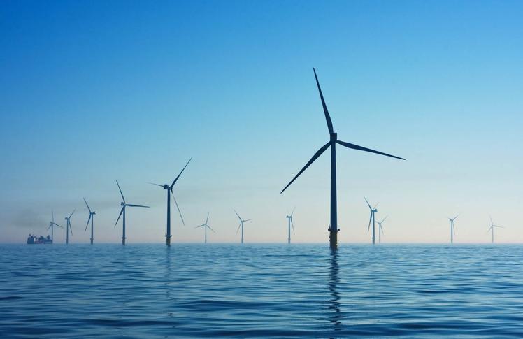 Wind turbines in the ocean