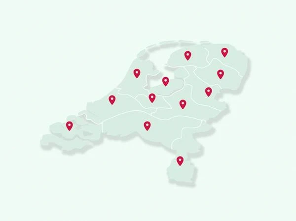 Landkaart NL - groene stroom