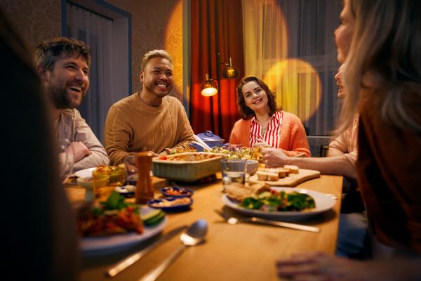 Een gezellig etentje onder vrienden