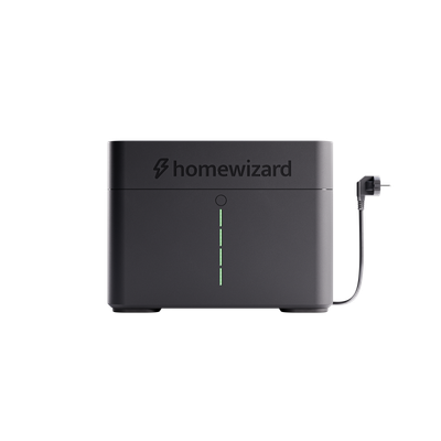 zwarte homewizard thuisbatterij productfoto