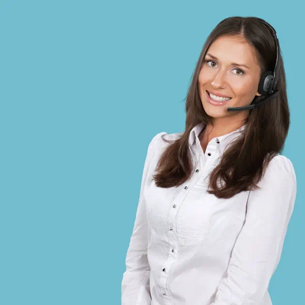 Women smiling with headset on
