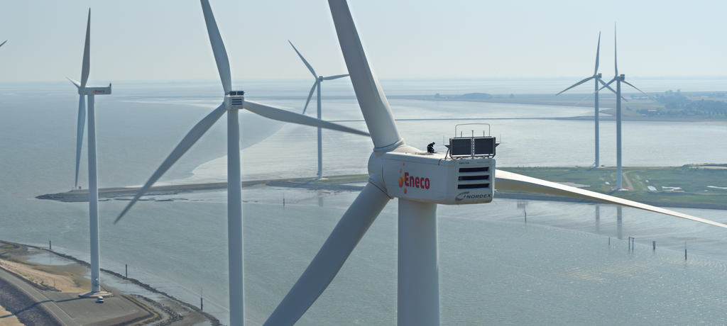 Drone windpark Delfzijl Noord