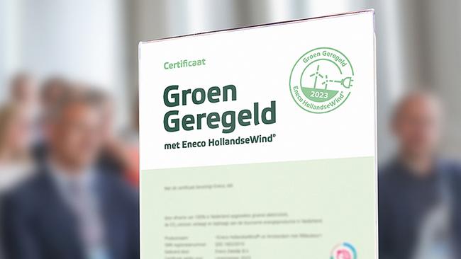 Groen geregeld certificaat