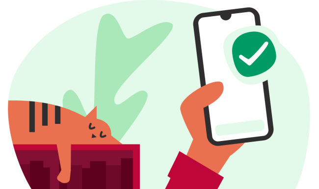 Illustratie premium app met kat