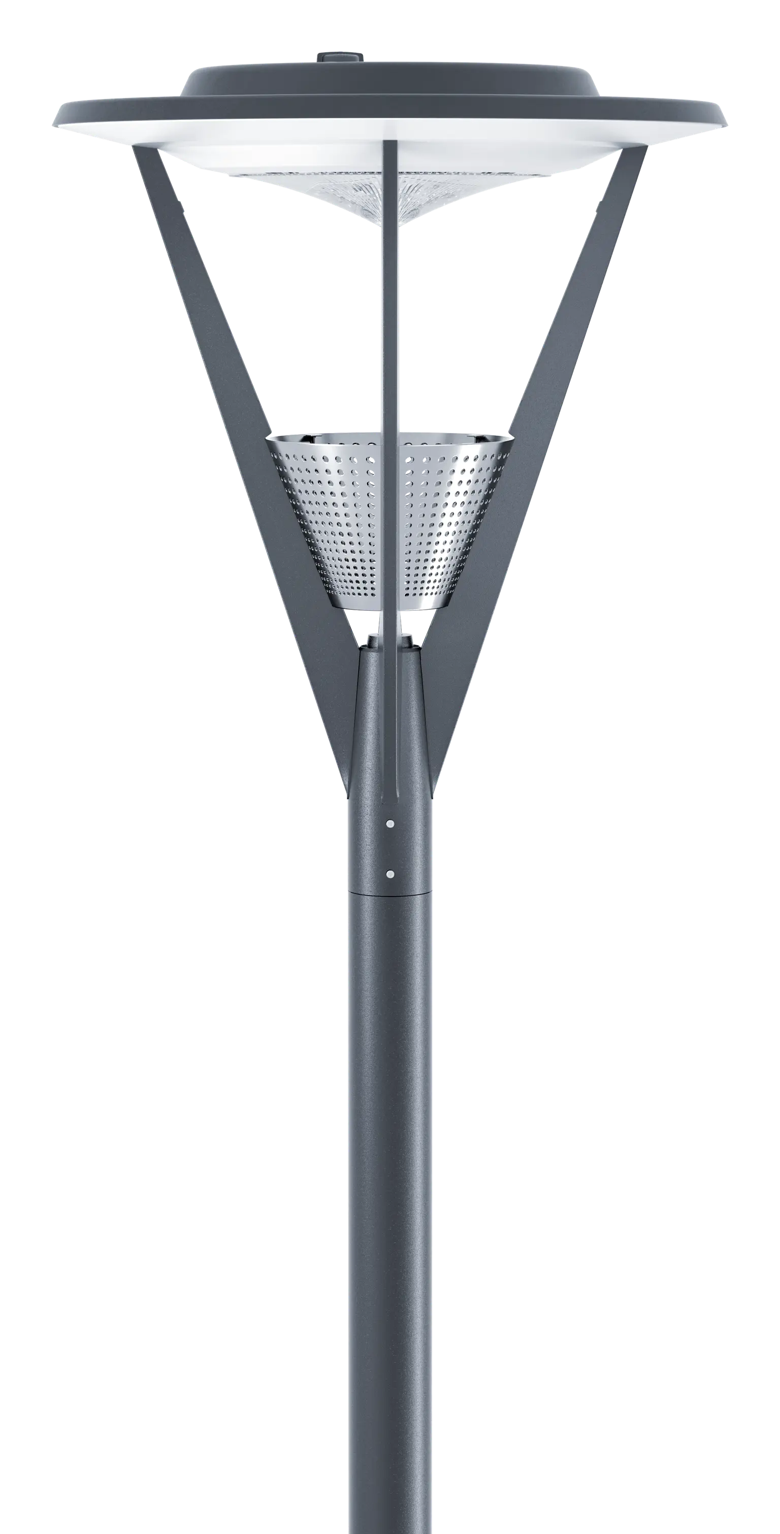 Lanterna testapalo Avenue F2 di Thorn Lighting con un design riconoscibile e un'immagine forte